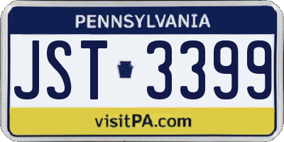 PA license plate JST3399