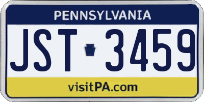 PA license plate JST3459