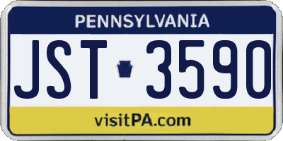 PA license plate JST3590
