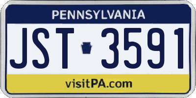 PA license plate JST3591
