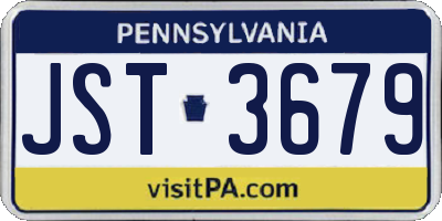 PA license plate JST3679