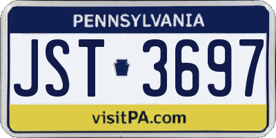 PA license plate JST3697