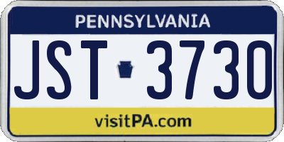 PA license plate JST3730