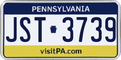 PA license plate JST3739