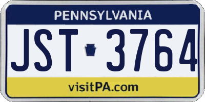 PA license plate JST3764