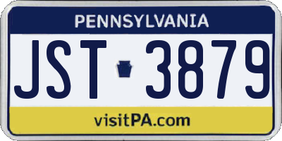 PA license plate JST3879