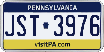 PA license plate JST3976