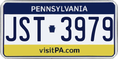 PA license plate JST3979