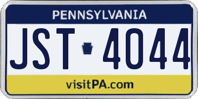PA license plate JST4044