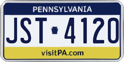 PA license plate JST4120