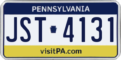 PA license plate JST4131