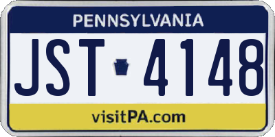 PA license plate JST4148