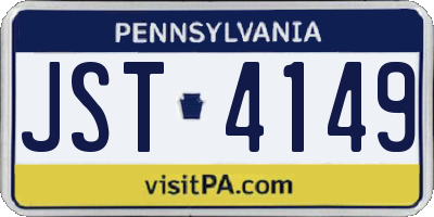 PA license plate JST4149