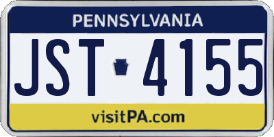 PA license plate JST4155