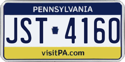 PA license plate JST4160