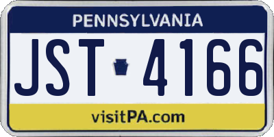 PA license plate JST4166