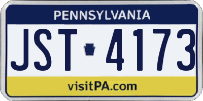 PA license plate JST4173