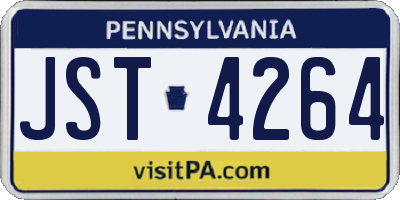 PA license plate JST4264