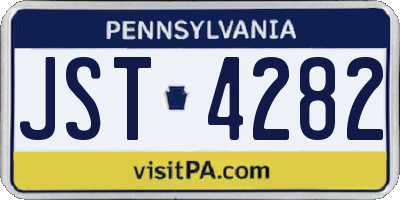 PA license plate JST4282