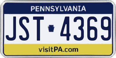 PA license plate JST4369