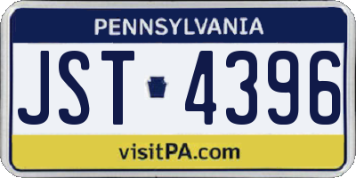 PA license plate JST4396