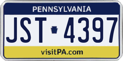 PA license plate JST4397
