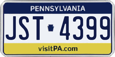 PA license plate JST4399