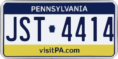 PA license plate JST4414