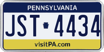 PA license plate JST4434