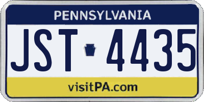 PA license plate JST4435