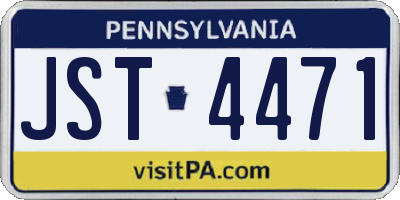 PA license plate JST4471