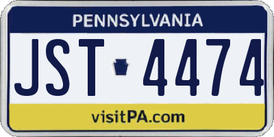 PA license plate JST4474