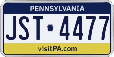 PA license plate JST4477