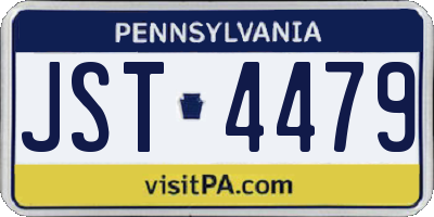 PA license plate JST4479