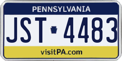 PA license plate JST4483