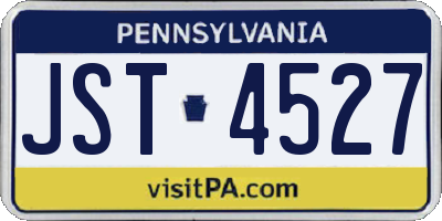 PA license plate JST4527