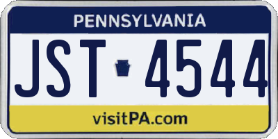 PA license plate JST4544