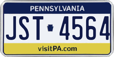 PA license plate JST4564