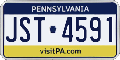 PA license plate JST4591
