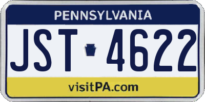 PA license plate JST4622