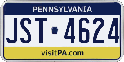 PA license plate JST4624