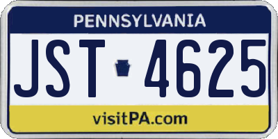 PA license plate JST4625