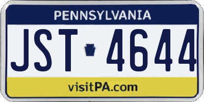 PA license plate JST4644
