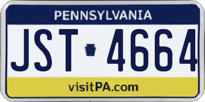 PA license plate JST4664