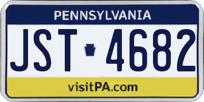 PA license plate JST4682