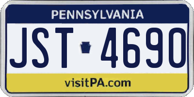 PA license plate JST4690