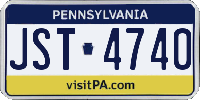 PA license plate JST4740