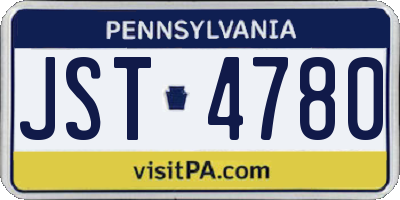 PA license plate JST4780