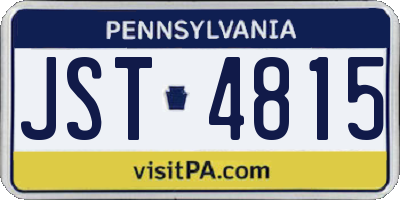 PA license plate JST4815