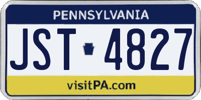 PA license plate JST4827